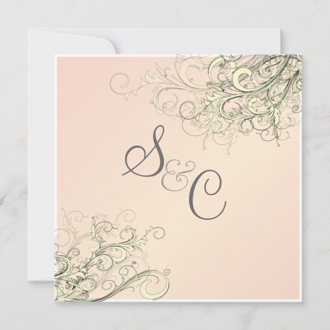 PixDezines Vanille Wirbel/Deuy-Kuchen pink Einladung (Vorderseite)