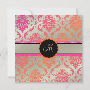 PixDezines Vendome Damast /Passion Pink Einladung