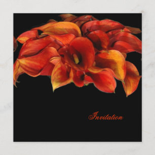 PixDezines VERBRANNTE ORANGE CALLA LILIE EINLADUNG