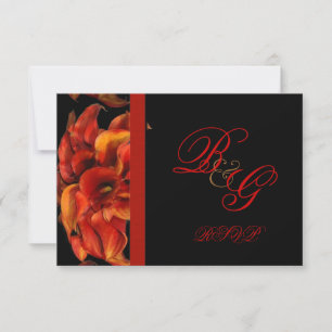 PixDezines VERBRANNTE ORANGE CALLA LILIE EINLADUNG