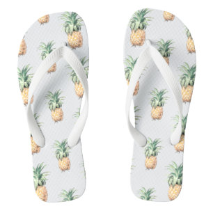 PixDezines Vintag Botanisch/Ananas/Redoute Flip Flops