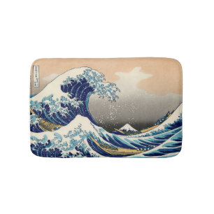 PixDezines Vintag, Große Welle, Hokusai 葛 飾 北 斎 の  Badematte