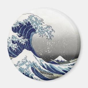 PixDezines Vintag, Große Welle, Hokusai 葛 飾 北 斎 の  Magnet