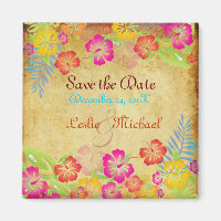 PixDezines Vintag Leis Hibiskus, Save the Date