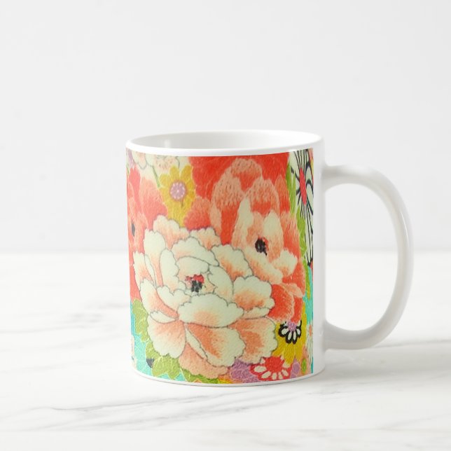 PixDezines Vintag Shirimen Kimono Tasse (Rechts)