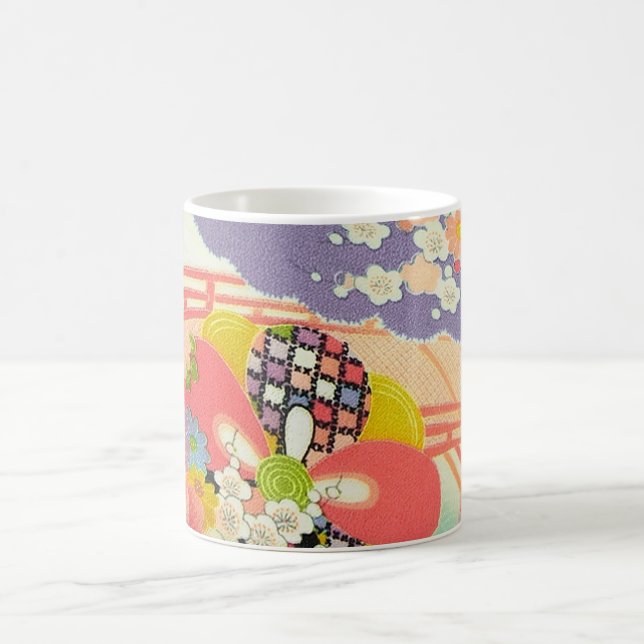 PixDezines Vintag Shirimen Kimono Tasse (Mittel)