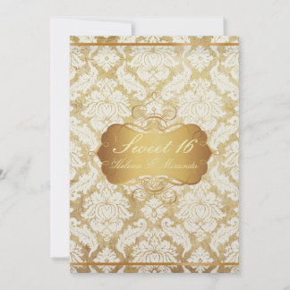 PixDezines Vintag Sweet 16/venezia damask Einladung