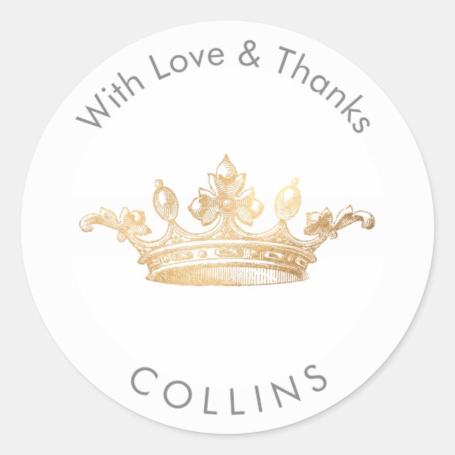 PixDezines Vintage Ananas/DIY Vielen Dank Runder Aufkleber (Vorderseite)