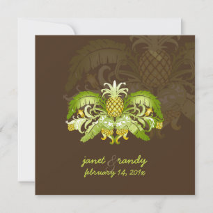 PixDezines Vintage Ananas Einladung