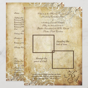 PixDezines vintage creme Schwünge Einladung