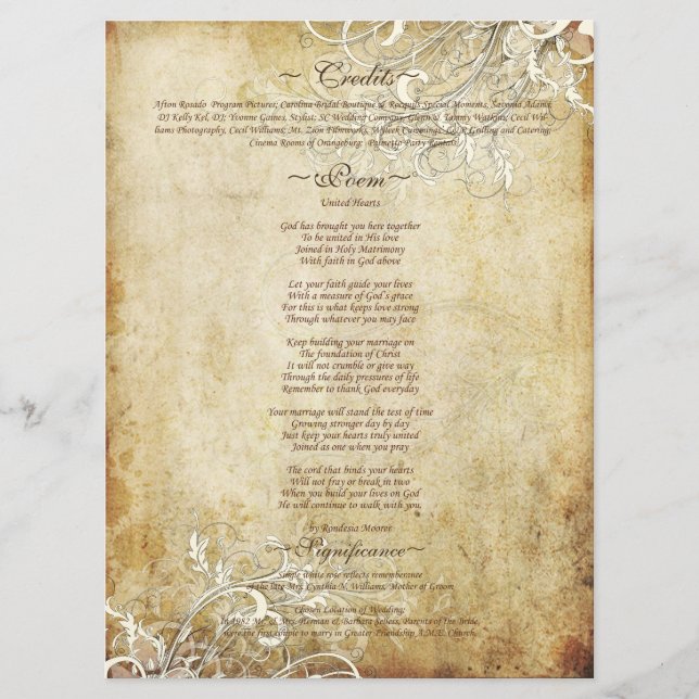 PixDezines Vintage Creme-Wirbel Programm (Vorderseite)