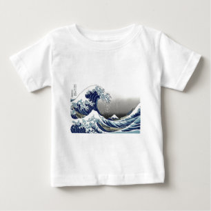 PixDezines Vintage, Große Welle, Hokusai 葛飾北斎の神奈川沖 Baby T-shirt
