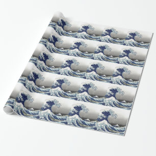 PixDezines Vintage, Große Welle, Hokusai 葛飾北斎の神奈川沖 Geschenkpapier