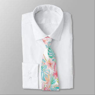PixDezines Vintage H2 Hawaii Florale Foliage Krawatte