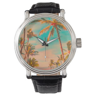 PixDezines vintage hawaiianische Strand Armbanduhr