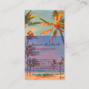 PixDezines Vintage Hawaiianische Strandszene Visitenkarte