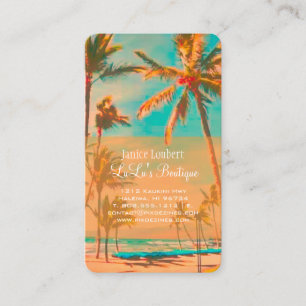 PixDezines Vintage Hawaiianische Strandszene Visitenkarte