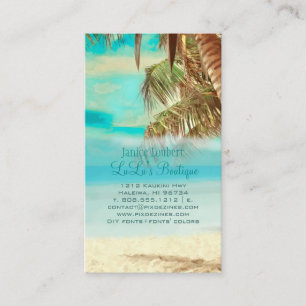 PixDezines Vintage Hawaiianische Strandszene Visitenkarte