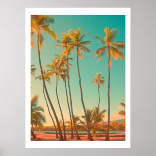 PixDezines vintage hawaiianischer Strand/Honaunau Poster