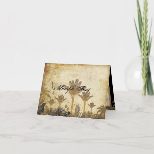 PixDezines Vintage-Palm-/DIY-Schriftarten+Farbe! Dankeskarte