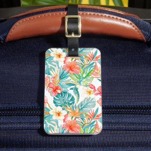 PixDezines Vintage Pastell H2 Hawaii Blumenmuster Gepäckanhänger