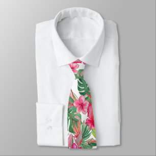 PixDezines Vintage Pastell H2 Hawaii Florale Folia Krawatte