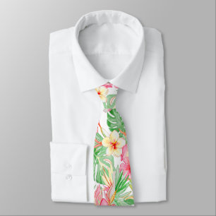 PixDezines Vintage Pastell H2 Hawaii Florale Folia Krawatte