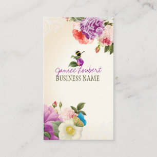 PixDezines-Vintage Pfennigfußbäume/DY-Hintergrund Visitenkarte