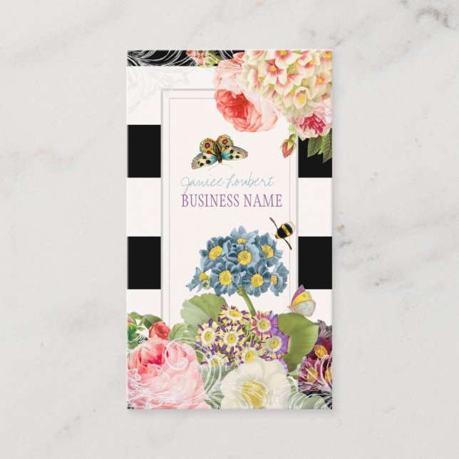 PixDezines Vintage Primaten, Pfannenbäume Visitenkarte (Vorderseite)