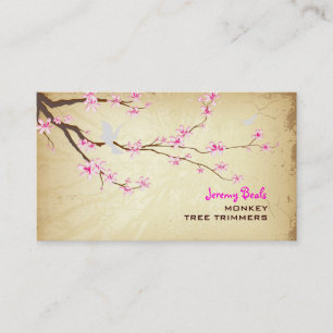 PixDezines vintage/rosa Kirschbaum Beschneider ♥♥♥ Visitenkarte