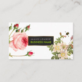 PixDezines Vintage Rose/Illustration/Redoute Visitenkarte