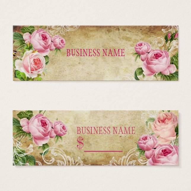PixDezines Vintage Rose/Imitate Perchment/Preismar (Vorne & Hinten)
