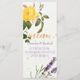 PixDezines Vintage Rose/Lavendel/Menü Menükarte