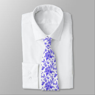 PixDezines Vintage Royal Lila Toile Rosen Krawatte
