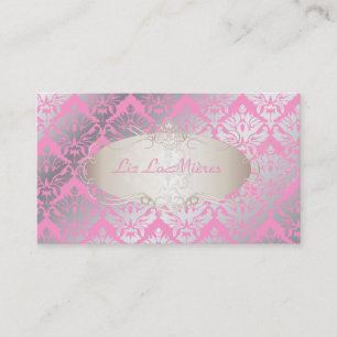PixDezines vintage Sabine Damast Visitenkarte
