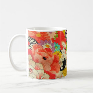 PixDezines Vintage Shirimen Kimono Kaffeetasse