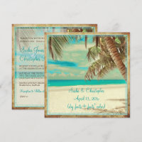 PixDezines vintage Strand, tropisches Paradies