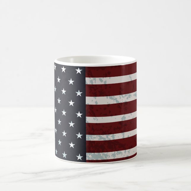 PixDezines Vintage US-Flagge Tasse (Mittel)
