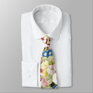 PixDezines Vintage-Wasserfarben-Stillleben Redoute Krawatte