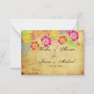 PixDezines Vintager Hibisken Ratgeber Karten