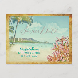 PixDezines Vintager Taikiki/Diamantkopf/Plumeria Postkarte