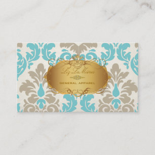 PixDezines Vintager Versailles Damast Visitenkarte