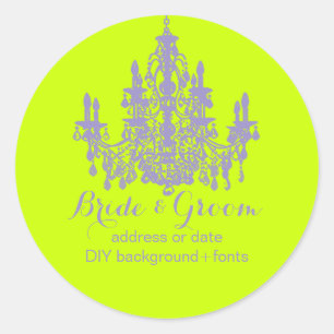 PixDezines violette Tulpenlampe Runder Aufkleber