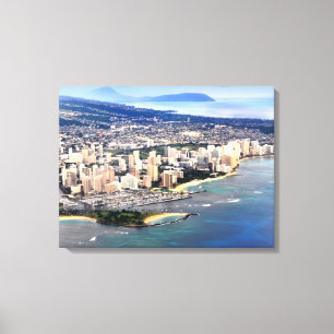 PixDezines Waikiki vom Fensterplatz.. Leinwanddruck