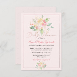 PixDezines Wasserfarbe Platterbsen Kinderdusche Einladung