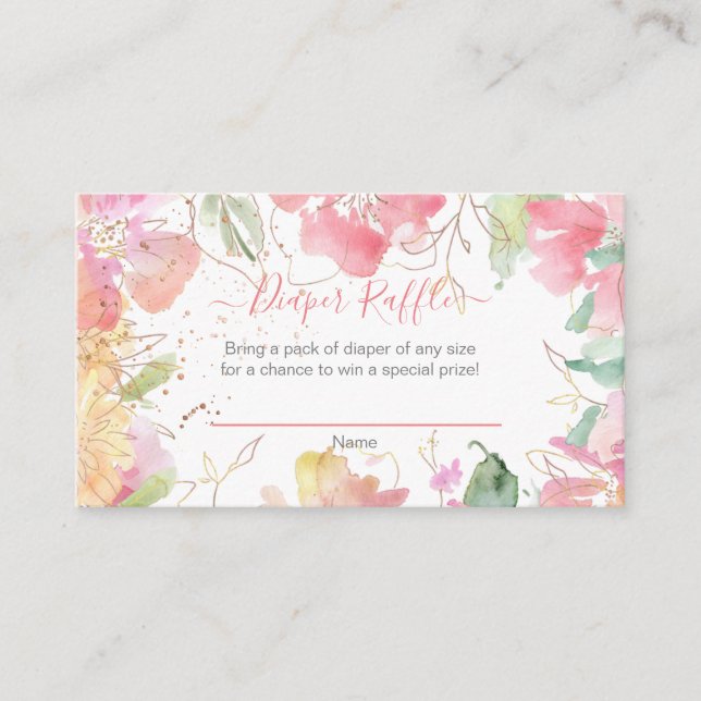 PixDezines Wasserfarbene Süßpferde, Windelwirbel Begleitkarte (Vorderseite)