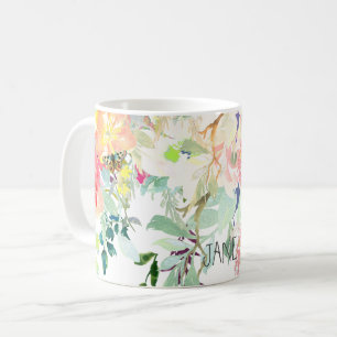 PixDezines Wasserfarbenfeder, Pfirsich+Mint Tasse