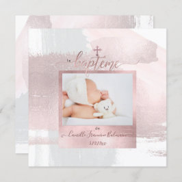 PixDezines Wasserfarbenpinsel Stroke, Baptême Fill Einladung