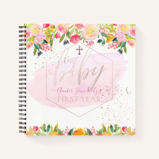 PIXDEZINES WASSERFARBENSPRING BOUQUET BABYBABYY 1. NOTIZBUCH (Vorderseite)