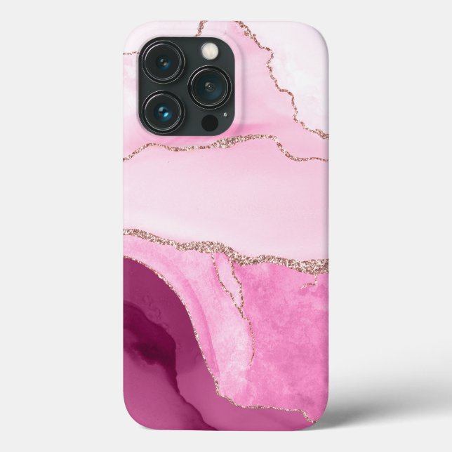 PixDezines WATERCOLOR AGATE, PINK QUARTZ Case Mate (Rückseite)